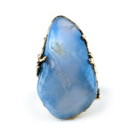 Blue Chalcedony Statement Ring - Unique Piece -