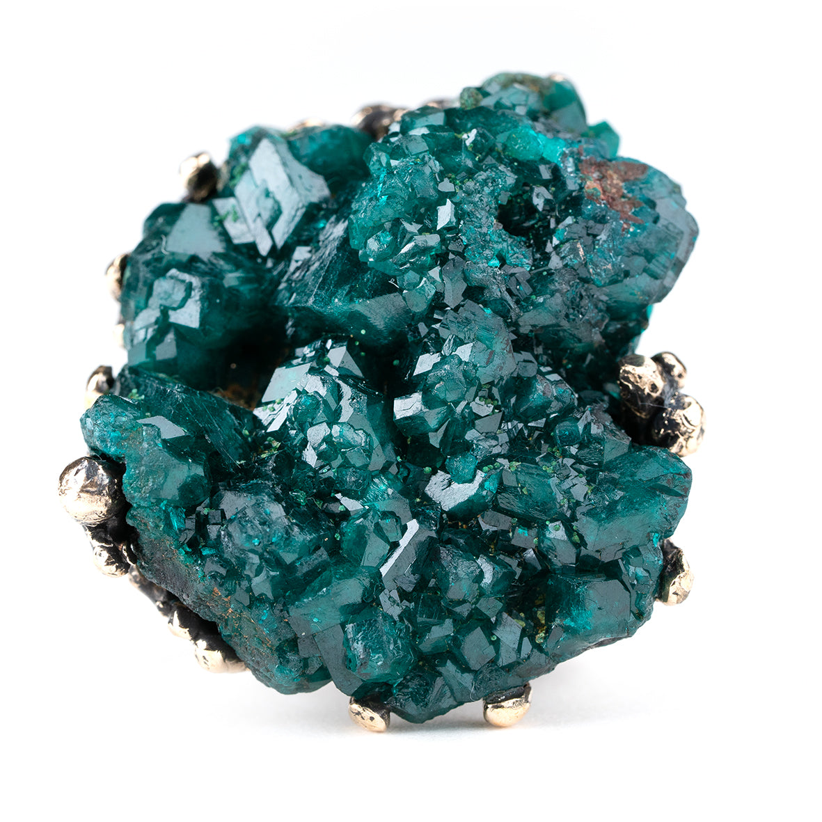 Dioptase Statement Ring - Unique Piece