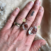 Herkimer Diamond Band Ring - One of a Kind