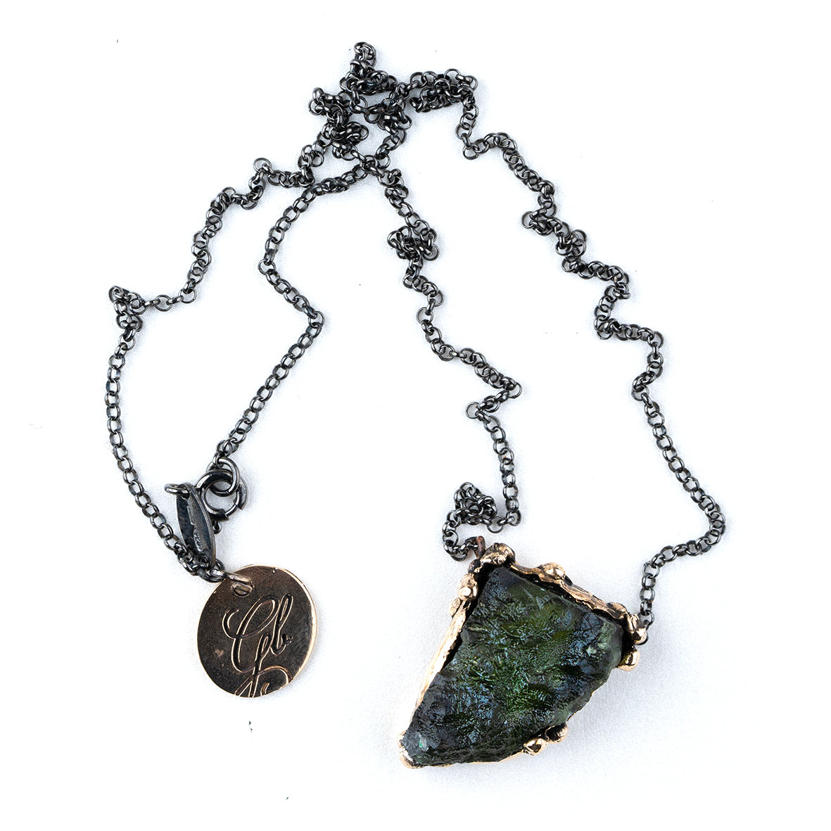 moldavite necklace unique piece