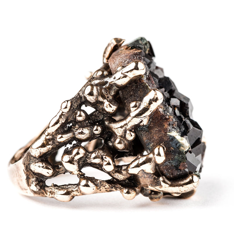 Druzy Garnet Ring | Jewel for Spiritual Healing | Giardinoblu