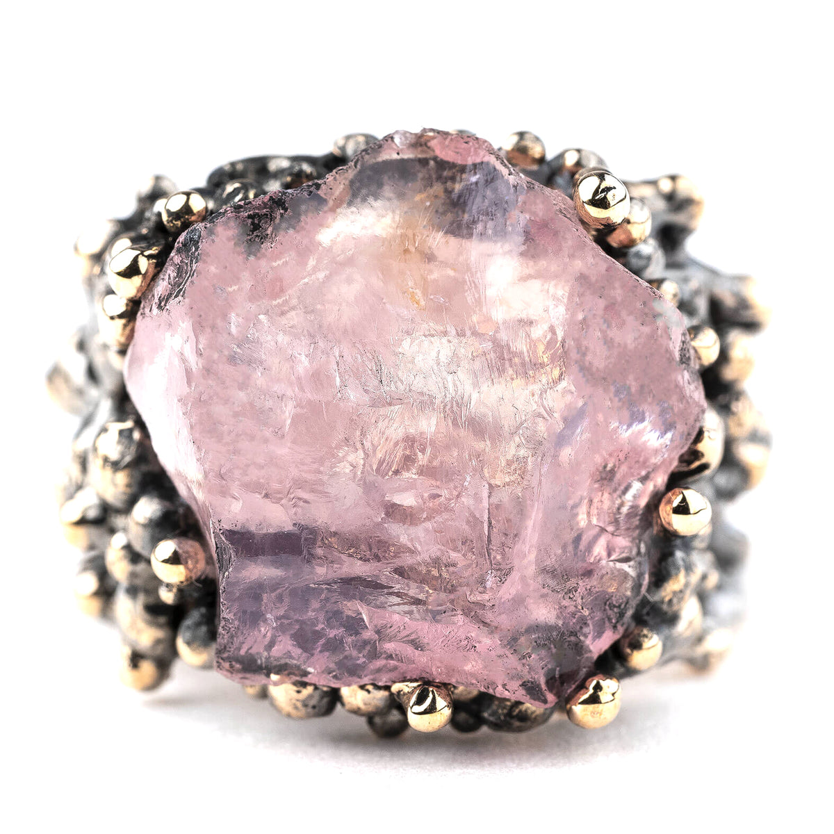 Rose Quartz Statement Ring - One of a Kind