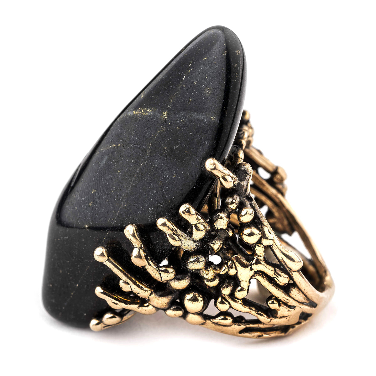Black Jade Ring, Jewelry for spiritual Healing