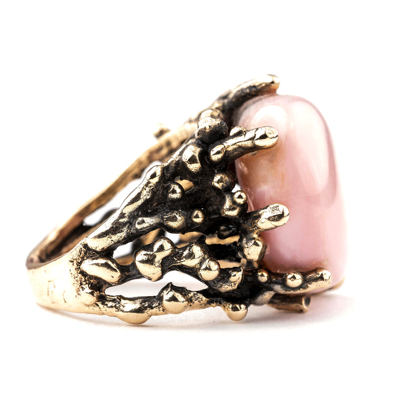 Pink Opal Ring, Jewelry for Spiritual Healing by Giardinoblu