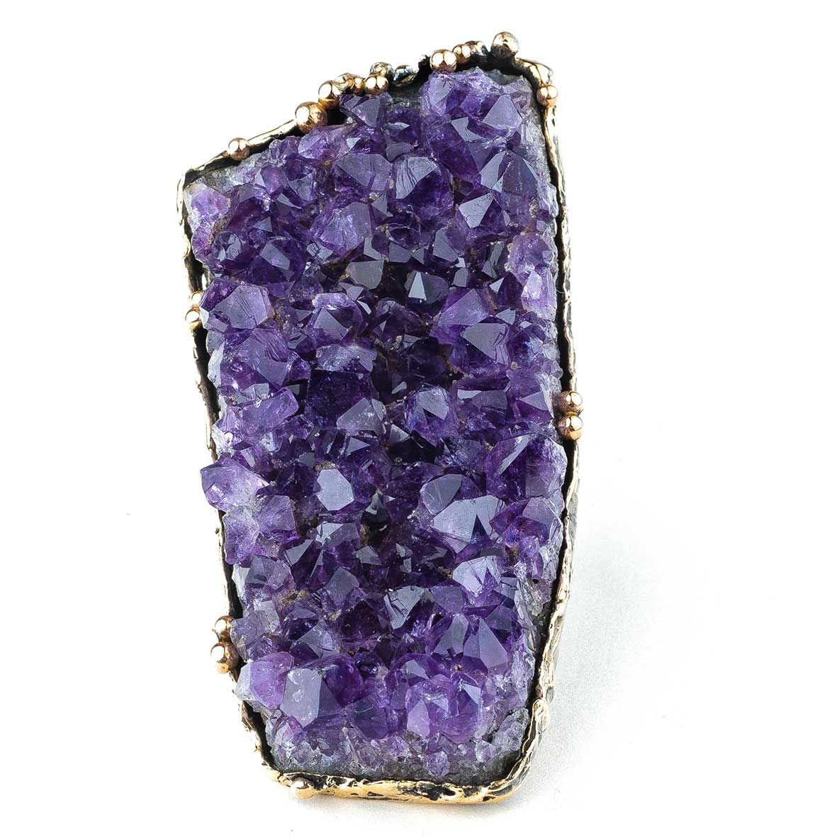 Amethyst Big Druzy Ring - Unique Piece -