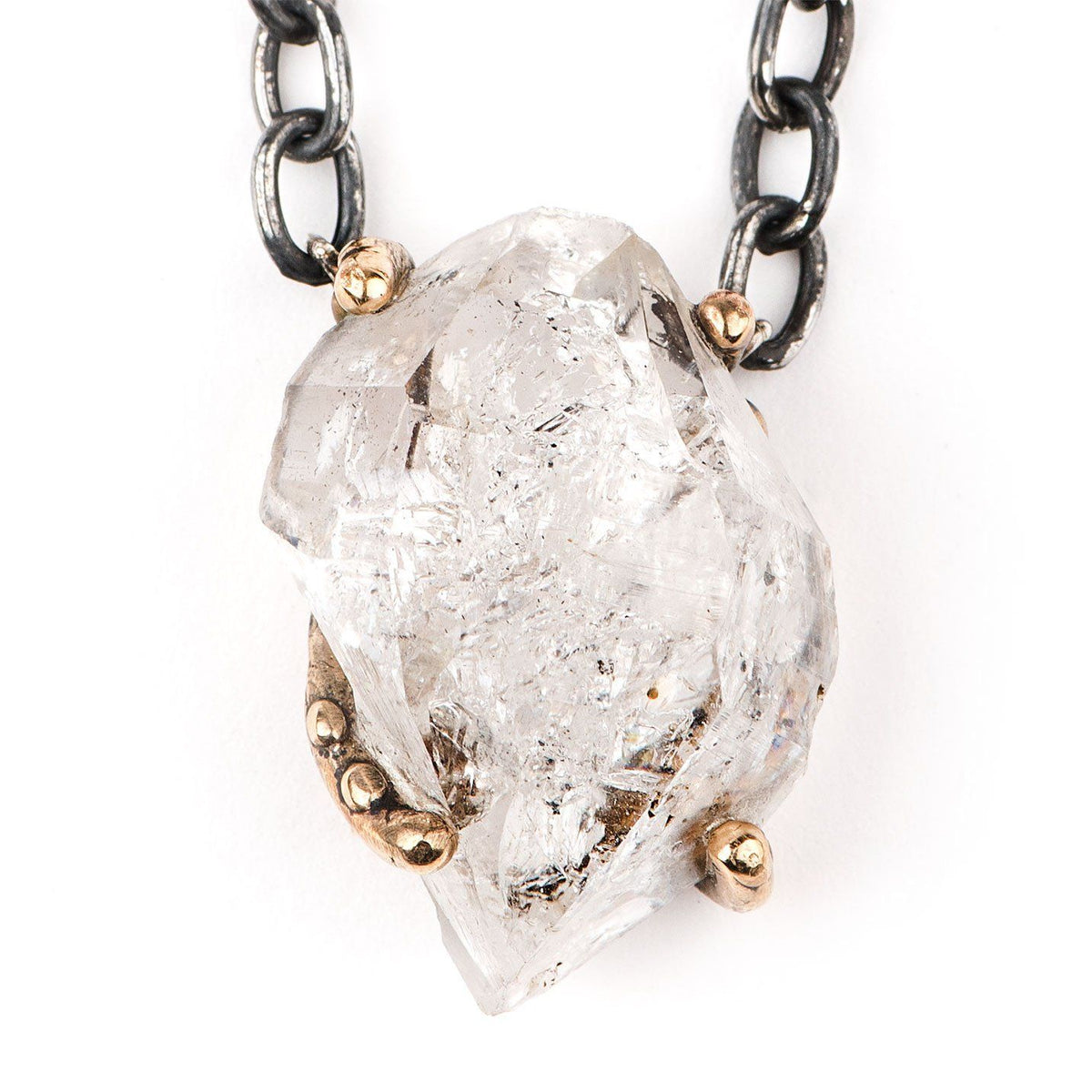 Herkimer Diamond Necklace - One of a Kind - Giardinoblu Jewellery Milan