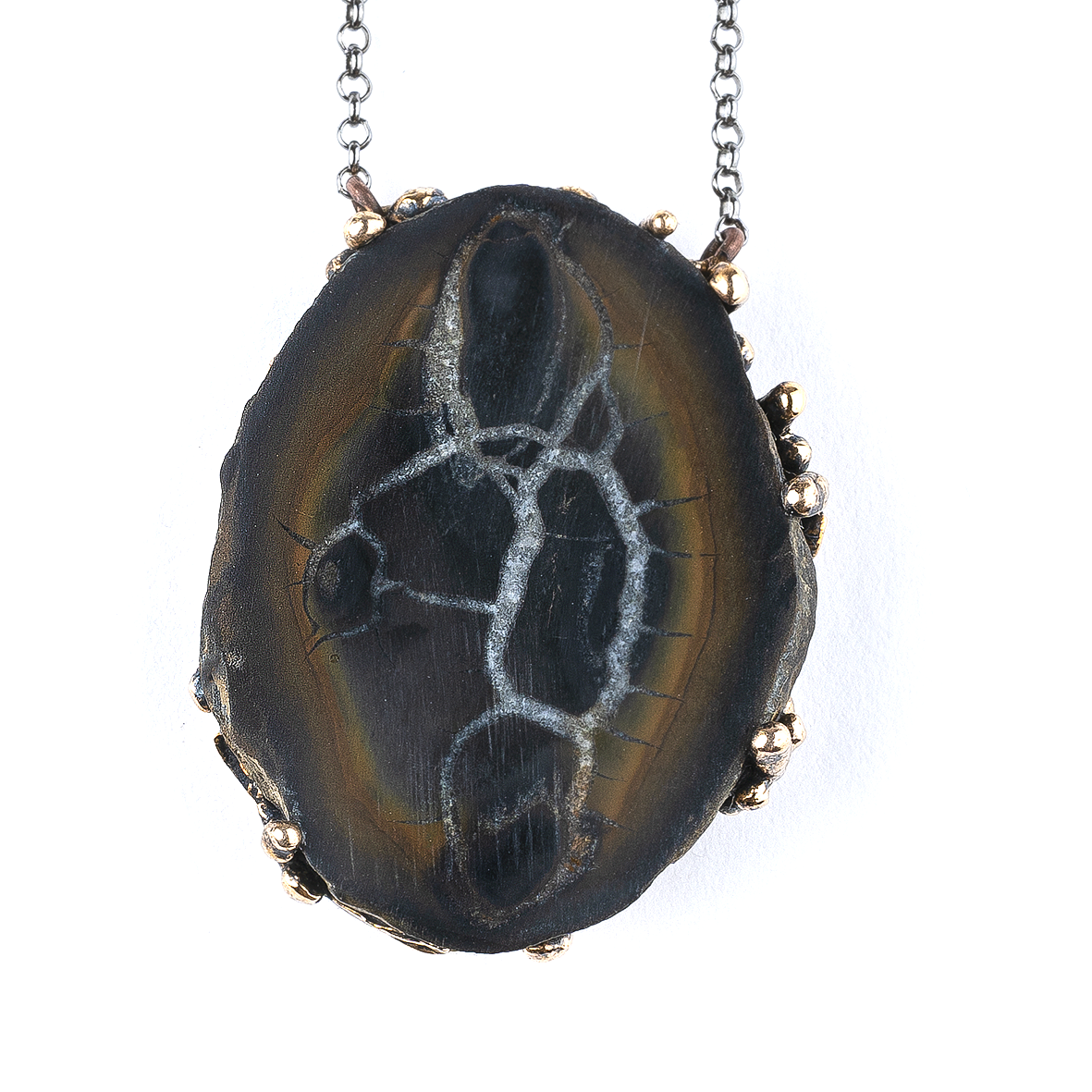 Black Septarian Necklace