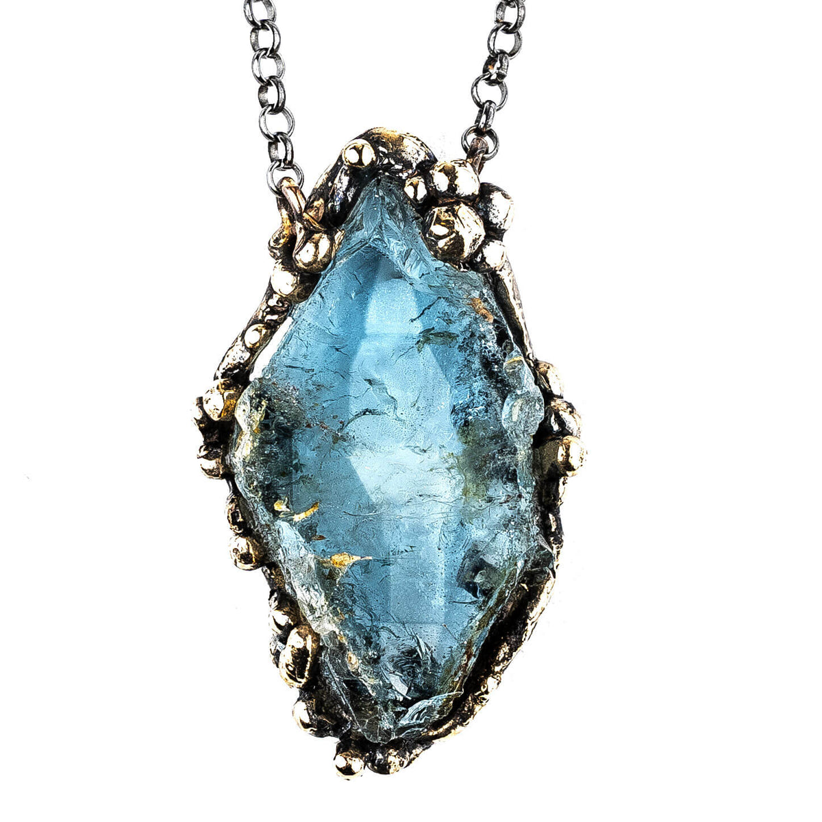 Blue Topaz Necklace - Unique Piece