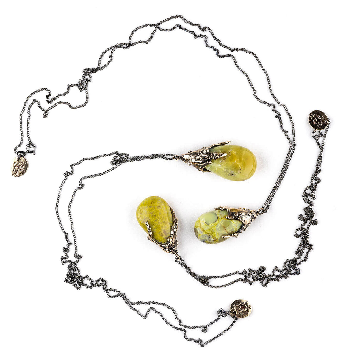 Green Opal (Pistachio) Necklace - Healing Jewelry by Giardinoblu