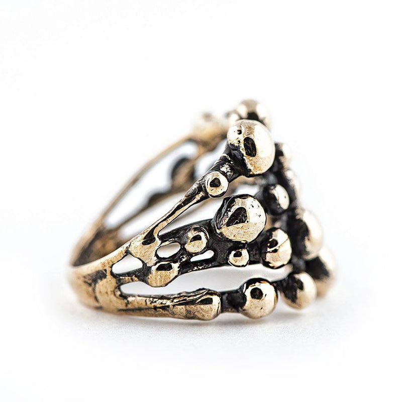Big Bubbles Antique Bronze Ring - Giardinoblu Jewellery Milan