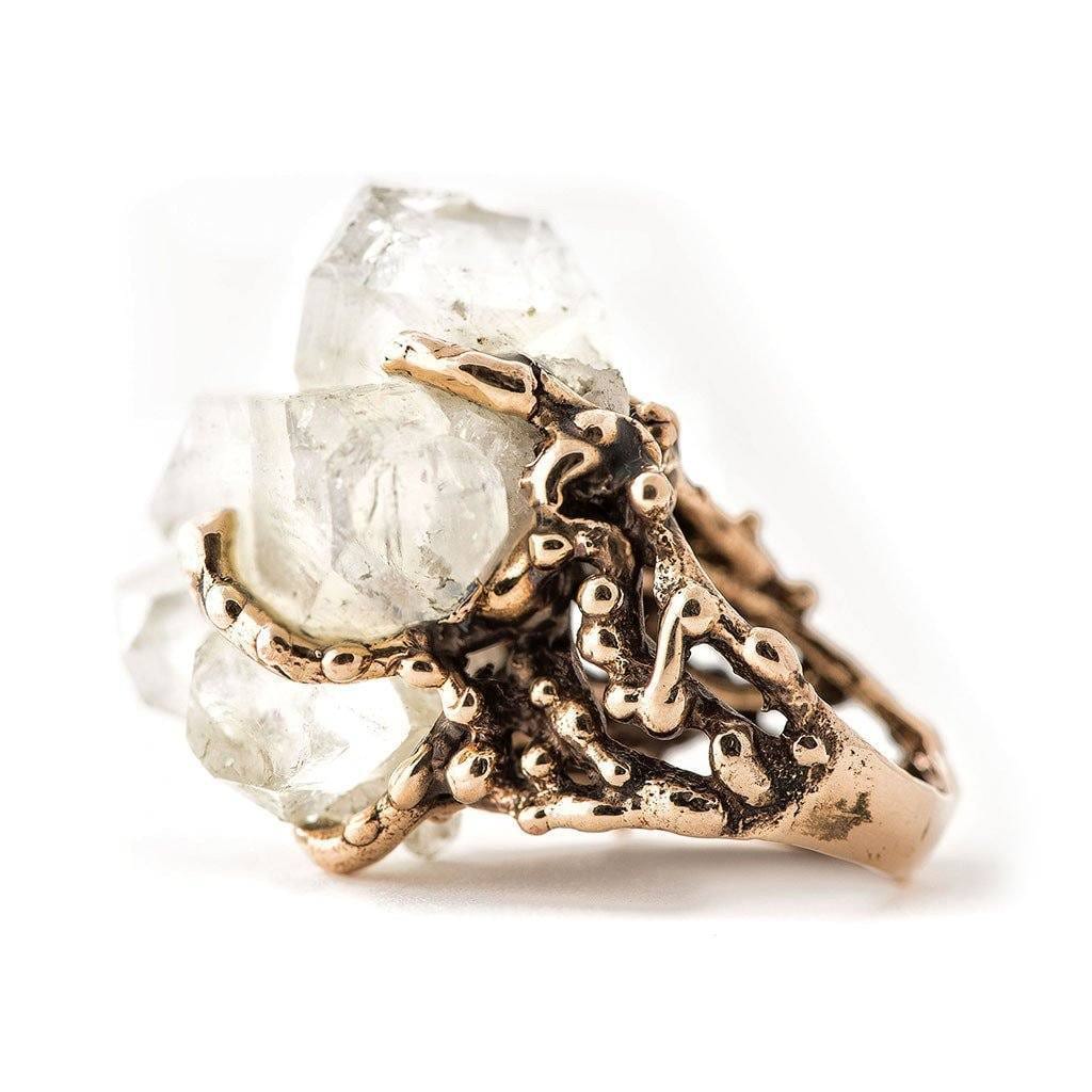 Apophyllite Quartz Ring - Crystal Jewelry for healing