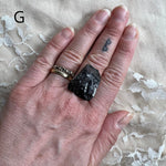 Silver Shungite (Elite Shungite) Statement Ring - One of a Kind