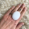 White Jade Statement Ring - Made to Order