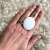 White Jade Statement Ring - Made to Order