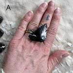 Silver Shungite (Elite Shungite) Statement Ring - One of a Kind