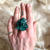 Dioptase Statement Ring - Unique Piece