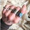 Shield Ring with Australian Opal - Unique Piece