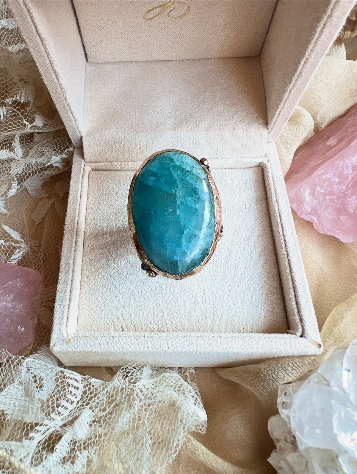 Custom aquamarine ring