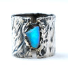 Shield Ring with Australian Opal - Unique Piece
