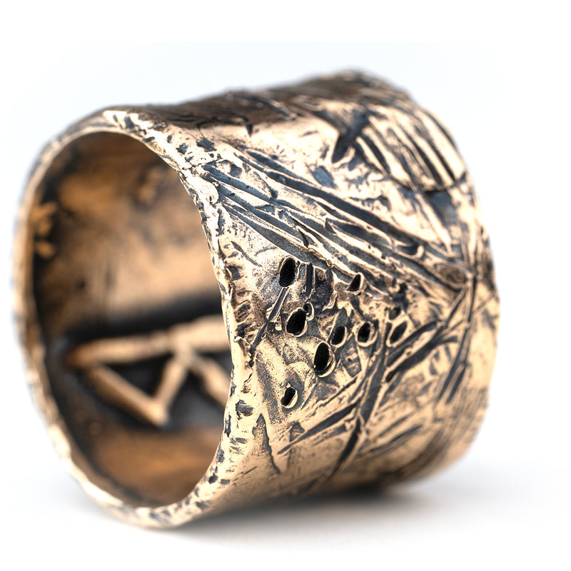 Runic Shield Ring - Made on Order -