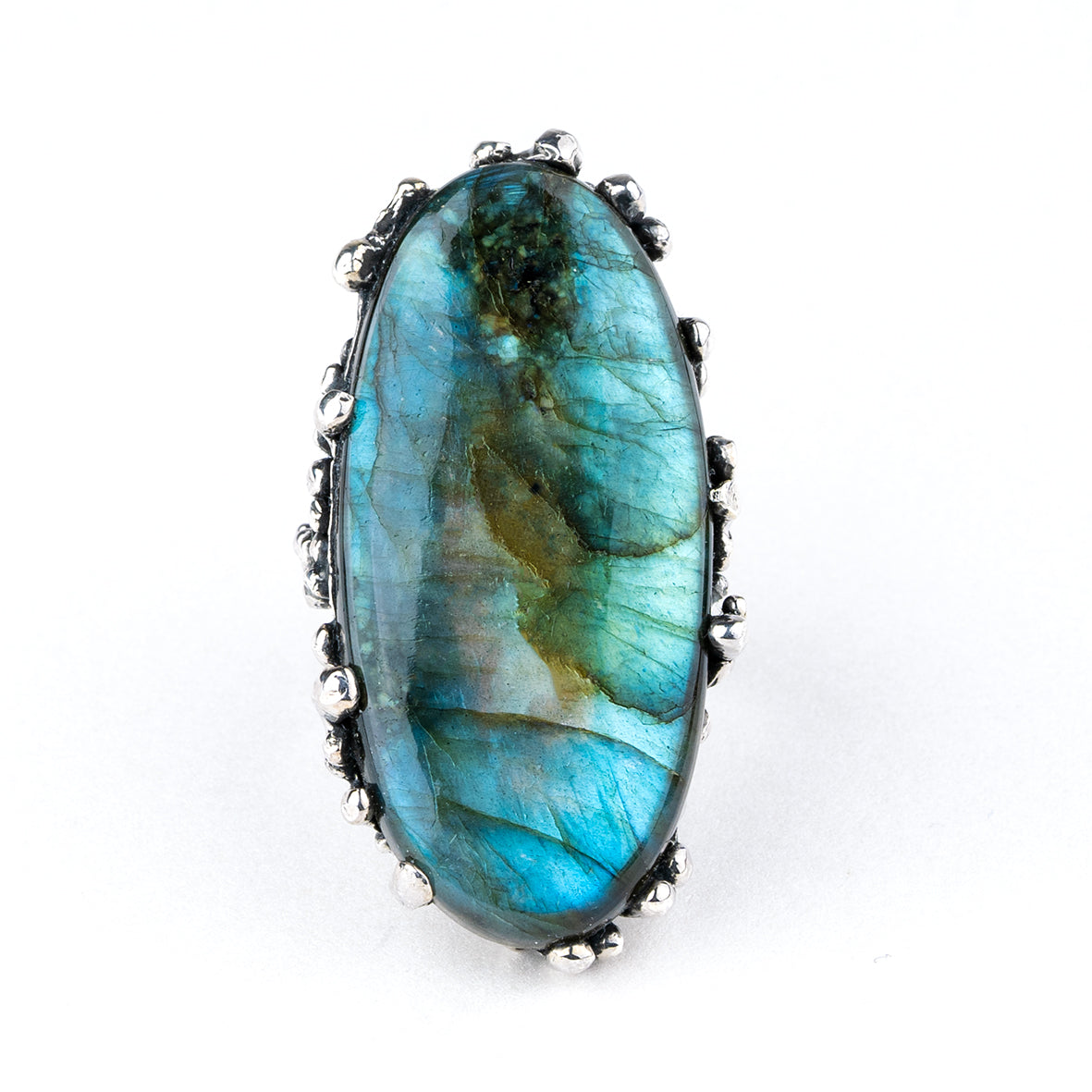 Labradorite Statement Ring _ Made on Order -