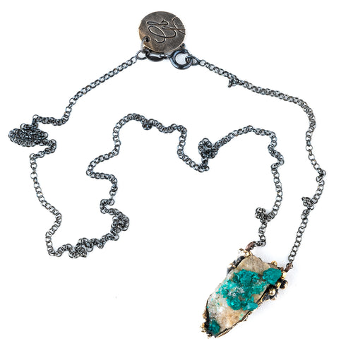 Dioptase Necklace - Unique Piece -