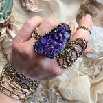 Amethyst Big Druzy Ring - Unique Piece -