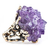Amethyst Druzy Ring - Unique Piece Statement - Giardinoblu Jewellery Milan