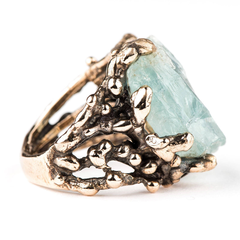 Aquamarine Ring - One of a kind Statement - Giardinoblu Jewellery Milan