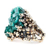 Dioptase Statement Ring - Unique Piece
