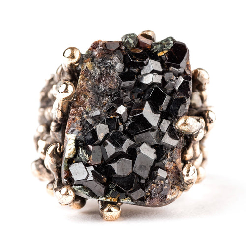 Druzy Garnet Ring | Jewel for Spiritual Healing | Giardinoblu