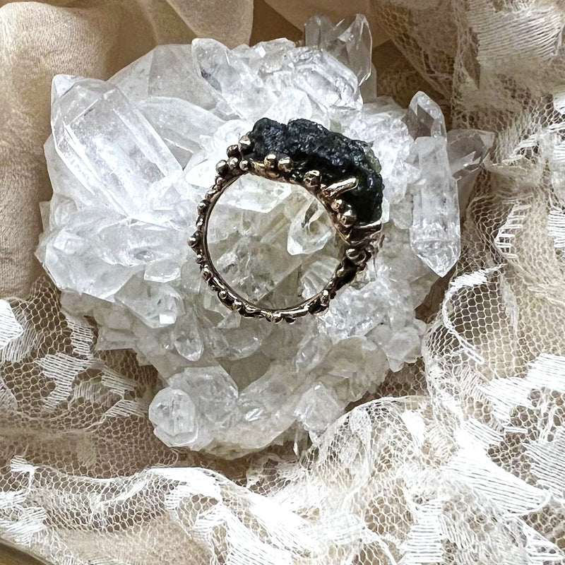 Moldavite Ring - Unique Piece