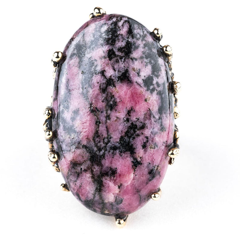 Rhodonite Statement Ring - Unique Piece