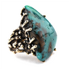 Chrysocolla Silica Gem Ring