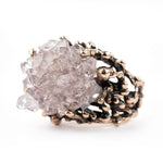 Elestial Rose Quartz Ring - One of a Kind - Giardinoblu Jewellery Milan