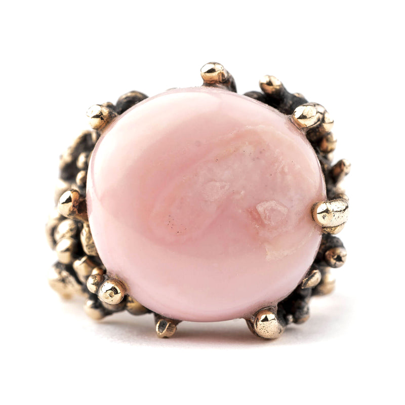 Pink Opal Ring, Jewelry for Spiritual Healing by Giardinoblu