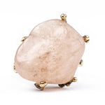 Peach Morganite Ring - peach, one of a kind ring by Giardinoblu Healing Jewelry