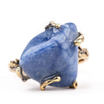 Blue Quartz (aka Dumortierite) Ring - healing jewelry