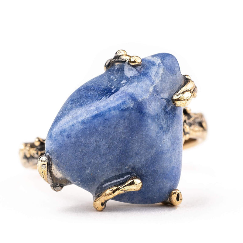 Blue Quartz Ring - healing jewelry