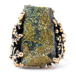 Rainbow Pyrite Ring - One of a kind