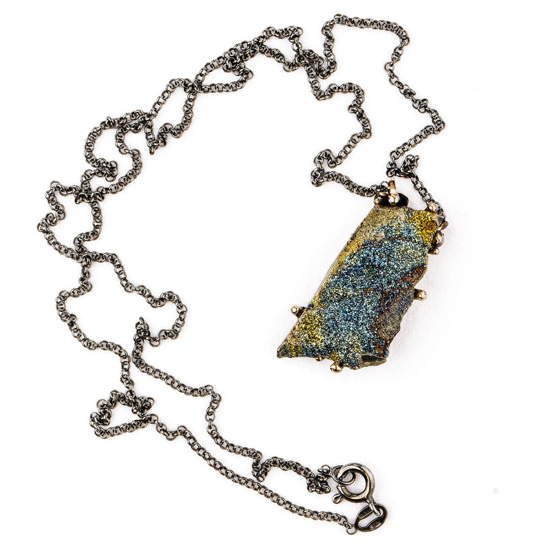Rainbow Pyrite Necklace - One of a Kind