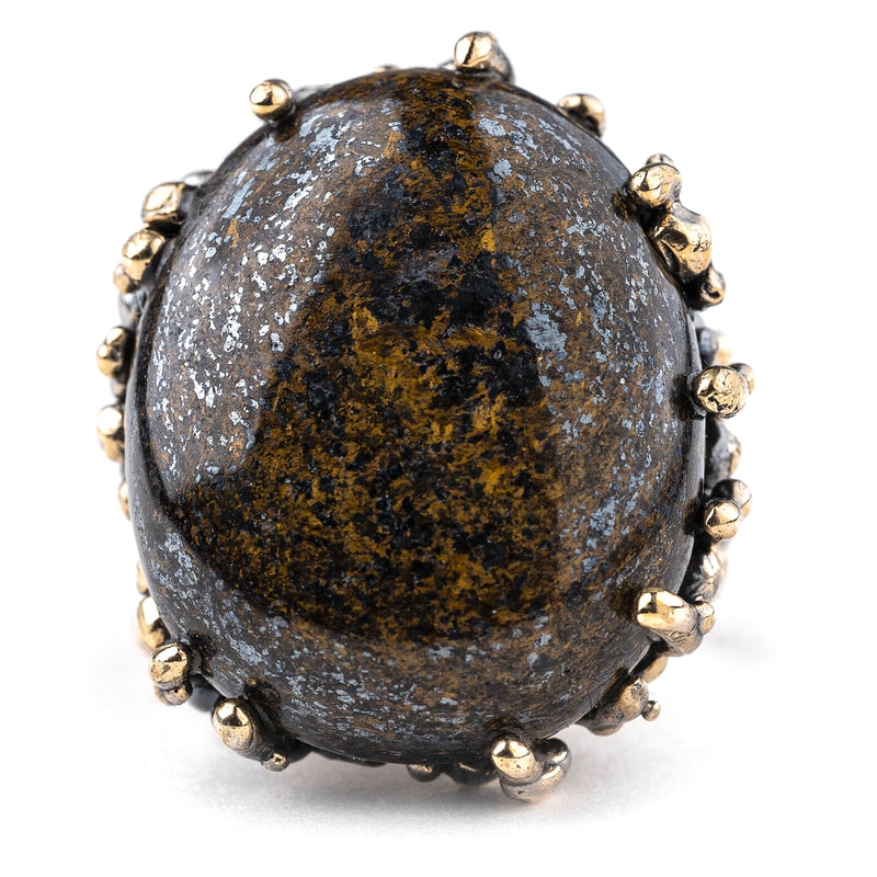 Bronzite Ring by Giardinoblu Healing Jewelry