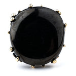 Statement Ring with Jet Stone - Made to Order