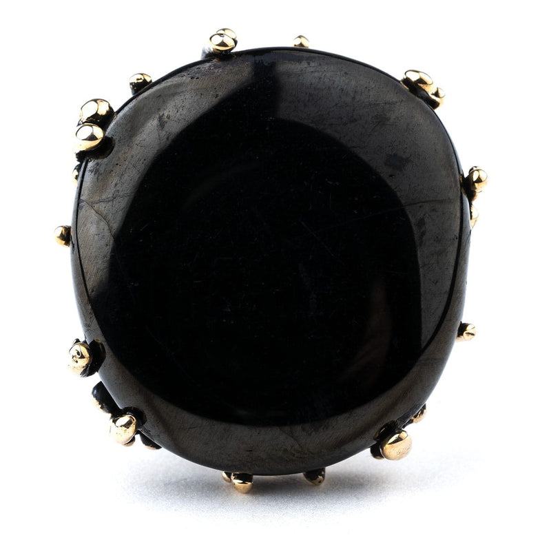 Statement Ring with Jet Stone - Made to Order