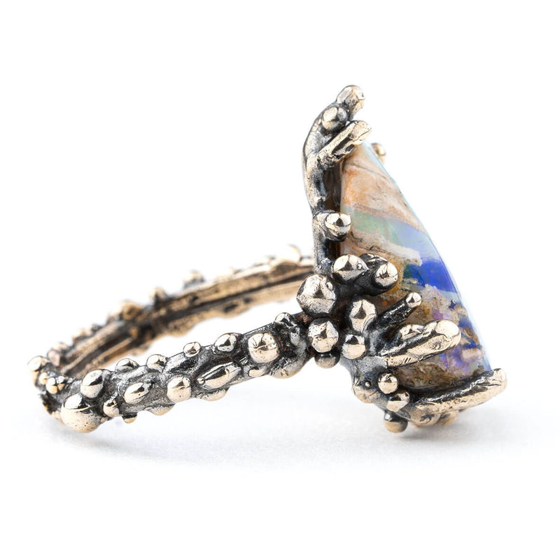 Nobile Opal (from Australia) Band Ring - Unique Piece