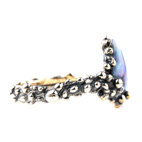 Nobile Opal (from Australia) Band Ring - Unique Piece