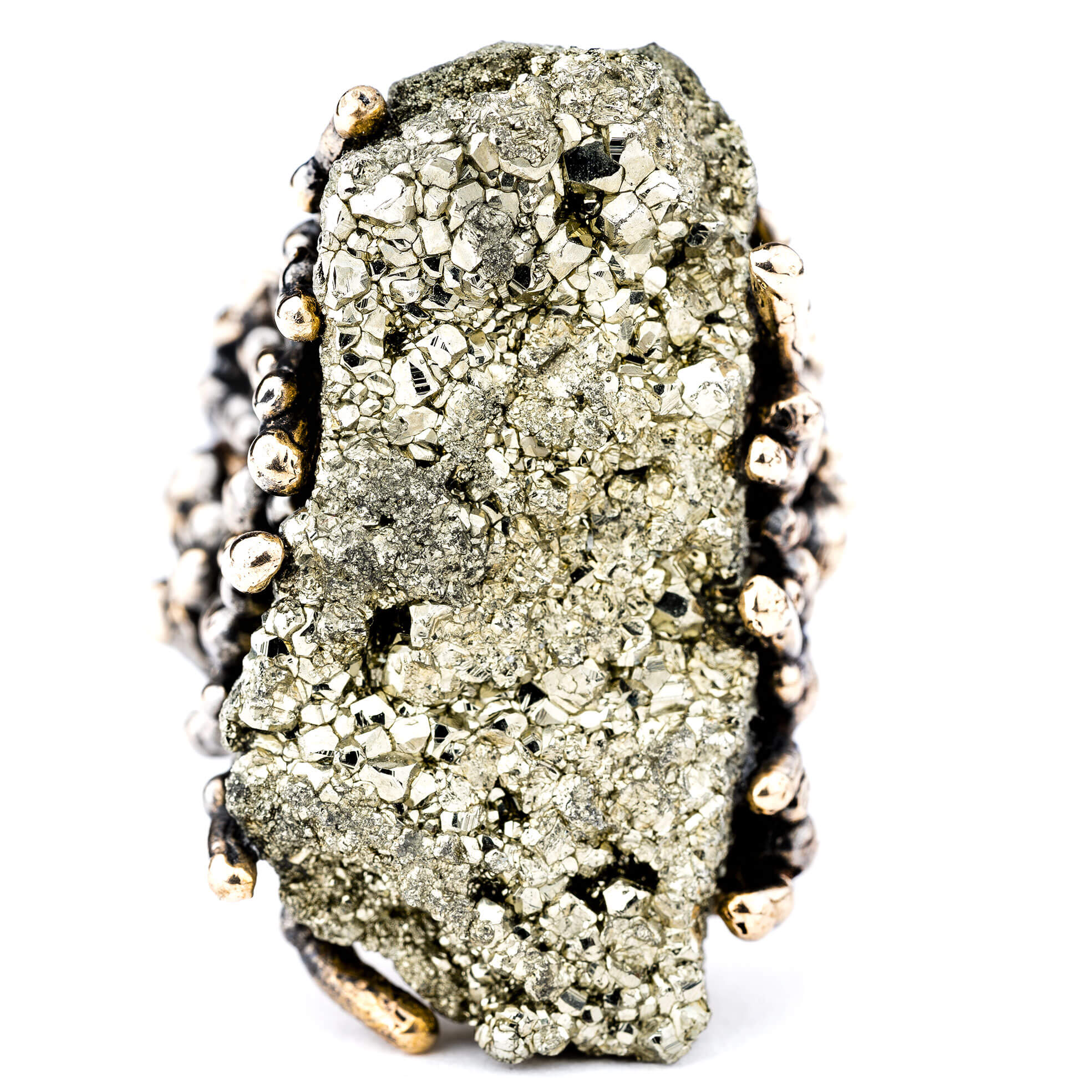 Pyrite Crystal Gold Ring – RedRubyRougeBoutique