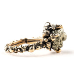 Band Ring with Pyrite - One of a Kind