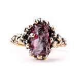 Cherry Tourmaline Band Ring (Rubellite) - One Of a Kind