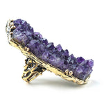 Amethyst Big Druzy Ring - Unique Piece -